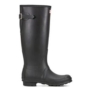 Hunter Womens Original Tall Back Adjustable Rain Boot Size 8 Black NEW